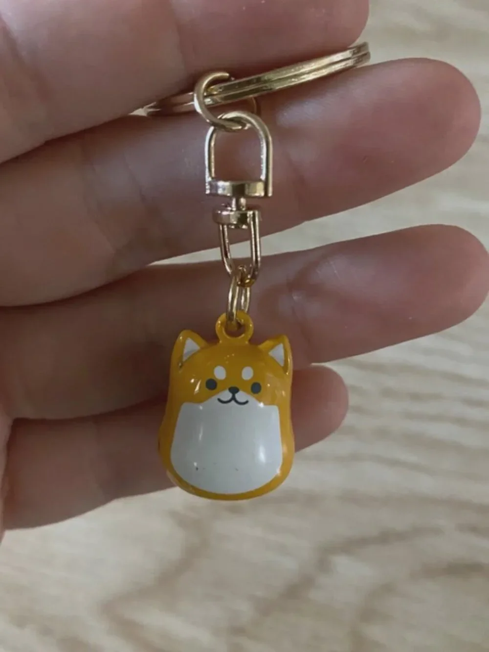 Mini Corgi Dog Key Chain With Bell Charm